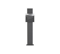Boîte aux Lettres sur Pied, Anthracite/Argent, 37x10,5x36,5 cm, Acier