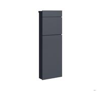 Relaxdays Boîte aux Lettres sur Pied résistante aux intempéries, Moderne, 111x39,5x14 cm, 2 clés, Anthracite