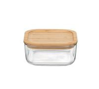 Boîte avec couvercle Frigoverre 15x15 cm en bambou - Rocco - Transparent - Verre