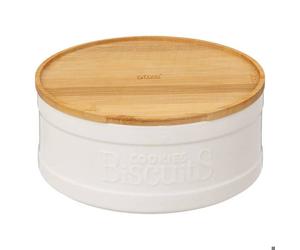 Boîte biscuits ""Naturéo"" en céramique blanc - 5 five simply smart