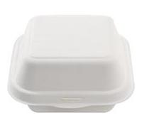 Boîte burger blanche en canne à sucre 155 x 160 x 80 mm 500 unités Betik 1