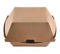 Boîte burger en carton à micro cannelure 13,5 x 12,5 x 8,5 cm 300 unités Betik Blanc