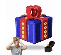 Boite Cadeau Agaçante,Cadeau Doigt D'honneur,Boîte à Surprise Farce Et Attrape 3D - Figurine Doigt D'honneur,Coffret Cadeau Agaçant Imprimé en 3D avec Vis (Bleu, One Size)