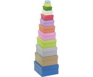 Boîte cadeau 'Carré', tailles/couleurs assorties