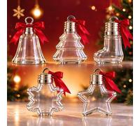 Boîte cadeau cloche Noël DIY, conteneur surprise transparent | Boîte cadeau cloche transparente, charme festif, emballage DIY, remplir de friandises, boîte seule(#F)