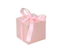 Boite Cadeau Coffret cadeau carré de 20/30/50 pièces | Sac d'emballage avec décoration de fête d'anniversaire de mariage de ruban(Pink,50pcs)