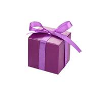 Boite Cadeau Coffret cadeau carré de 20/30/50 pièces | Sac d'emballage avec décoration de fête d'anniversaire de mariage de ruban(Purple,20pcs)