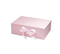 Boite Cadeau Coffret cadeau rigide de luxe 2 pièces | Cadeau de mariage/anniversaire(Pink)