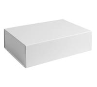 Boîte cadeau de luxe à clapet, boîte magnétique plastifiée mate BLANC Format 35x25x10cm 10 pcs.