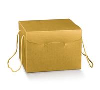 Boîte cadeau de luxe en Artpaper avec cordon GOLD, format 24,5x24,5x18cm, 30 pcs.