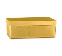 Boîte cadeau de luxe en papier artistique avec couvercle GOLD, format 38x26x13cm, 10 pcs.