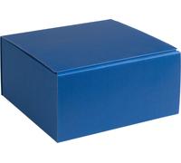 Boîte cadeau en carton ondulé ouvert, carton strié BLEU, format 30x30x11cm, 35 pcs.