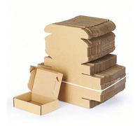 Boîte cadeau en papier kraft durable - Enveloppe carrée avec design d'avion, convient pour les bijoux, l'artisanat et les petits articles, 5,12x3,15x0,95 pouces, emballage en carton robuste, assure le
