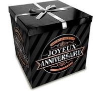 boîte cadeau joyeux anniversaire 30x30cm noir - sud trading cd5429 G