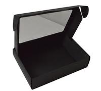 Boîte cadeau noire avec fenêtre, 305 x 215 x 80 mm