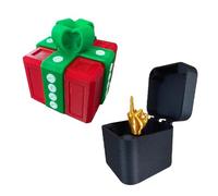 Boîte Cadeau Really Annoying avec Rangement Torsadé et Couleurs Assorties Coffret Boîte à Surprise Farce et Attrape 3D Figurine Inutile et Décalée pour Anniversaire Noël Fêtes (D, 8 * 8 * 8cm)