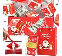 Boîte cadeau surprise de Noël Explosion pour argent Tirelire pop-up | Creativity Boîte cadeau pliable avec enveloppe rouge 6 boîtes de rebond uniques pliantes