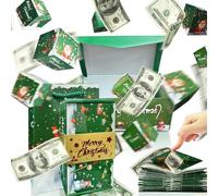 Boîte cadeau surprise d'explosion pour Noël, drôle et pop-up, distributeur d'argent pour femmes et hommes, boîte à argent pliante de luxe pour Noël, à faire soi-même, pour femme, petite amie, mère