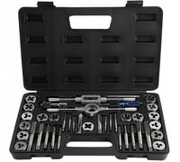Boite Caisse à Outils Jeu de Tarauds et Filières 40 Pièces Kit de Clés Coffret Tarauds Set Durable Spanner Socket Set Compact de Vis