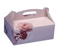 Boîte carton à gâteau avec poignée, 200 x 130 x 90mm