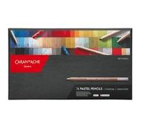 Pastels d'art au crayon, secs, 76 couleurs + 2, CARAN D'ACHE 788.376