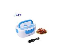 Boîte Chauffante 24V 12V Lunch Box Chauffante Electrique Boîte Alimentaires Boîte Repas en Acier Inoxydable pour Voiture - 2 en 1 - Bleu
