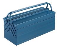 Boîte à outils vide bleu grand 5 compartiments caisse à outils mallette à outils coffre de rangement outillage 53x20x20cm garage atelier