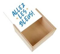 Boite Coffret en Bois - Fabulous - Allez les Bleus ! (11 x 11 x 3,5 cm) Multicolore G