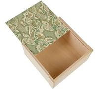 Boite Coffret en Bois - Fabulous - Art Deco Motif Point de Croix (11 x 11 x 3,5 cm) Multicolore G
