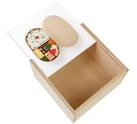 Boite Coffret en Bois - Fabulous - Bento Box Nourriture Japon (11 x 11 x 3,5 cm) Multicolore G