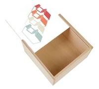 Boite Coffret en Bois - Fabulous - Borne Arcade 80's (11 x 11 x 3,5 cm) Multicolore G