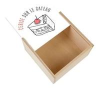 Boite Coffret en Bois - Fabulous - Cerise sur le Gateau (11 x 11 x 3,5 cm) Multicolore G