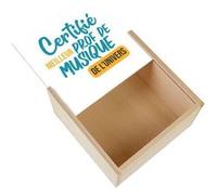 Boite Coffret en Bois - Fabulous - Certifié meilleur prof de musique de l'univers (11 x 11 x 3,5 cm) Multicolore G