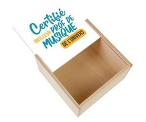 Boite Coffret en Bois - Fabulous - Certifié meilleur prof de musique de l'univers (11 x 11 x 3,5 cm) Multicolore G