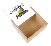 Boite Coffret en Bois - Fabulous - Chef de Chantier (11 x 11 x 3,5 cm) Multicolore G