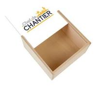 Boite Coffret en Bois - Fabulous - Chef de Chantier (11 x 11 x 3,5 cm) Multicolore G