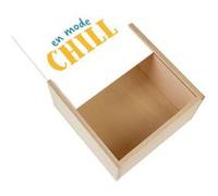 Boite Coffret en Bois - Fabulous - En Mode Chill (11 x 11 x 3,5 cm) Multicolore G