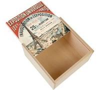 Boite Coffret en Bois - Fabulous - Exposition Universelle 1889 Paris Tour Eiffel (11 x 11 x 3,5 cm) Multicolore G
