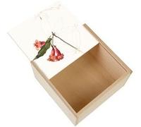 Boite Coffret en Bois - Fabulous - Fleurs Aquarelle Dessin (11 x 11 x 3,5 cm) Multicolore G