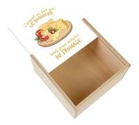 Boite Coffret en Bois - Fabulous - Fromage - L'argent ne Fait Pas le Bonheur (11 x 11 x 3,5 cm) Multicolore G