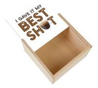 Boite Coffret en Bois - Fabulous - I Gave It My Best Shot (11 x 11 x 3,5 cm) Multicolore G