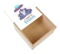 Boite Coffret en Bois - Fabulous - I want to Believe Yeti (11 x 11 x 3,5 cm) Multicolore G
