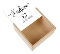 Boite Coffret en Bois - Fabulous - J'Adore 87 Haute Vienne Departement Limoges (11 x 11 x 3,5 cm) Multicolore G