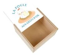 Boite Coffret en Bois - Fabulous - La Poule aux Oeufs d'Or (11 x 11 x 3,5 cm) Multicolore G