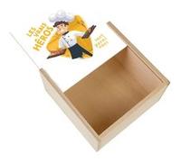 Boite Coffret en Bois - Fabulous - Les Vrais Héros - Cuisinier Chef Commis (11 x 11 x 3,5 cm) Multicolore G