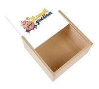 Boite Coffret en Bois - Fabulous - Lundi-gestion (11 x 11 x 3,5 cm) Multicolore G