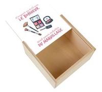 Boite Coffret en Bois - Fabulous - Maquillage - L'argent ne Fait Pas le Bonheur (11 x 11 x 3,5 cm) Multicolore G