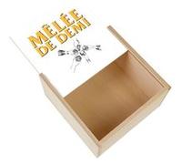 Boite Coffret en Bois - Fabulous - Mêlée de Demi (11 x 11 x 3,5 cm) Multicolore G