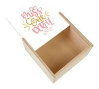 Boite Coffret en Bois - Fabulous - Ms One Derful Calligraphie (11 x 11 x 3,5 cm) Multicolore G