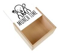 Boite Coffret en Bois - Fabulous - Munch Time (11 x 11 x 3,5 cm) Multicolore G